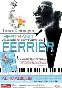 Bertrand Ferrier en concert. Le vendredi 18 septembre 2015 à Paris14. Paris.  21H00